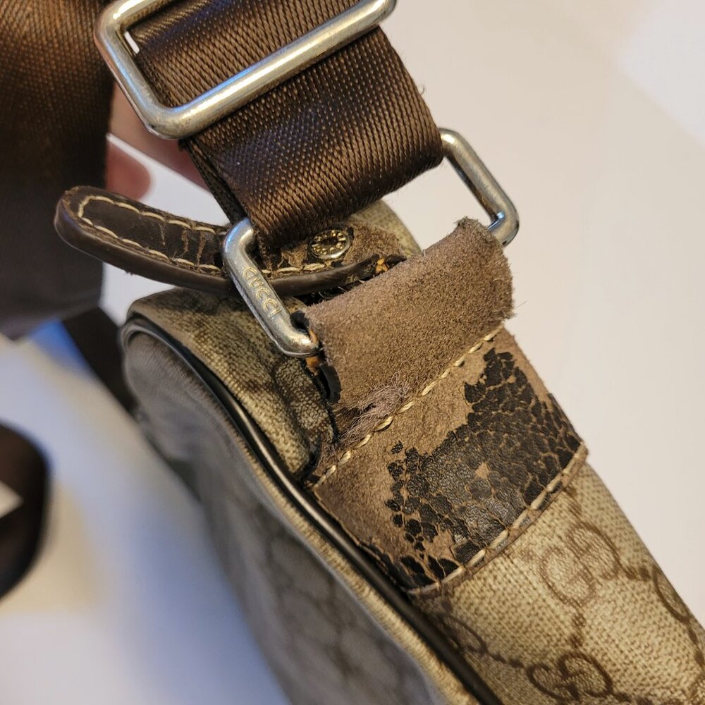 Gucci GG Supreme Coated Canvas Crossbody Bag AS-IS - Picture 7 of 15